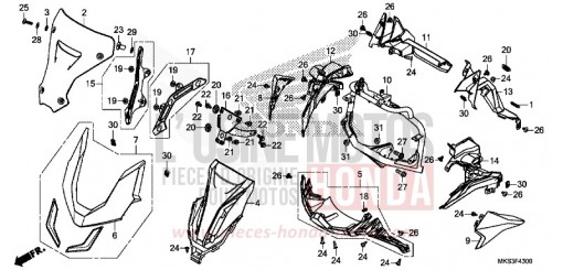 FRONT COVER (CRF1100A/AL/D/DL) CRF1100AL de 2020